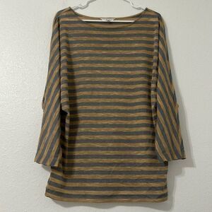 Cabi Tunic Top Womans Large Striped Dolman Sleeve Transitional Boho Lightweight